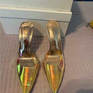 Good American Iridescent Heels